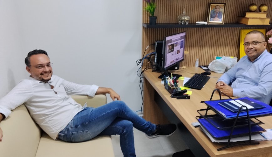 Jelson Bernabé recebe ex-presidente da Câmara e atual Procurador do Município