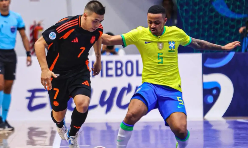 Na quadra, Copa América de Futsal: Brasil empata com Colômbia em estreia difícil