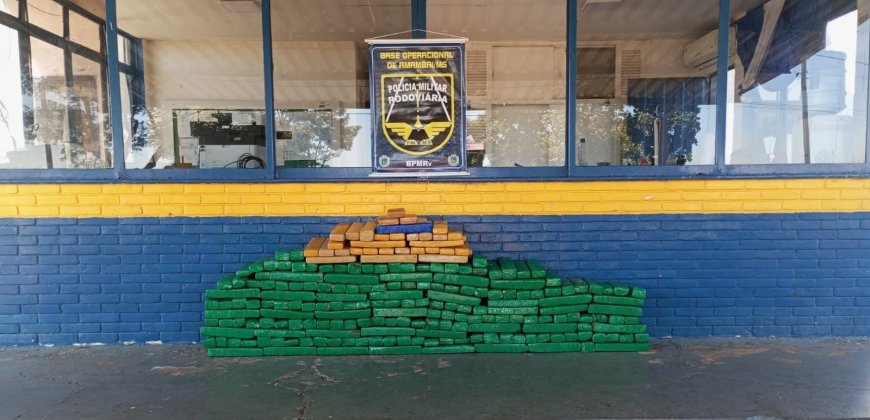 BPMRv apreende 250 quilos de maconha e prende duas mulheres na MS-156
