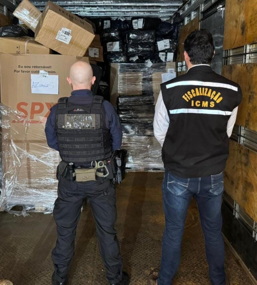 Receita Federal e Sefaz-MS apreendem R$ 1 milhão em mercadorias irregulares do Paraguai