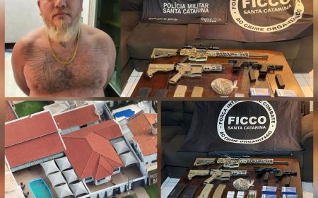 GG preso: FICCO/SC apreende fuzil e prende suspeito de homicídio na fronteira do Paraguai