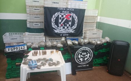 Ponta Porã:Operação conjunta entre SIG e Força Tática do 4º BPM apreende mais de 400 kg de droga e armas
