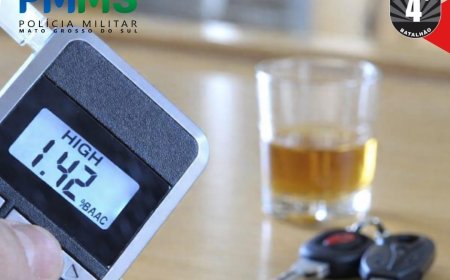 Ponta Porã: Motociclista é preso em após teste apontar teor alcoólico quatro vezes acima do limite legal enquanto transportava criança