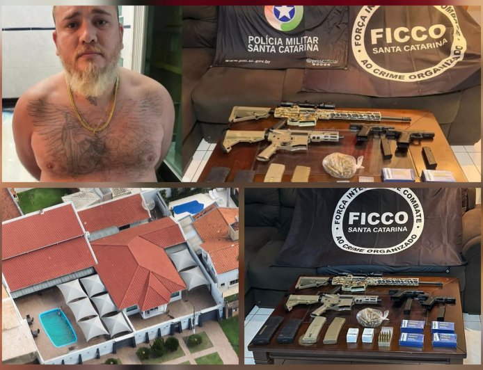 GG preso: FICCO/SC apreende fuzil e prende suspeito de homicídio na fronteira do Paraguai