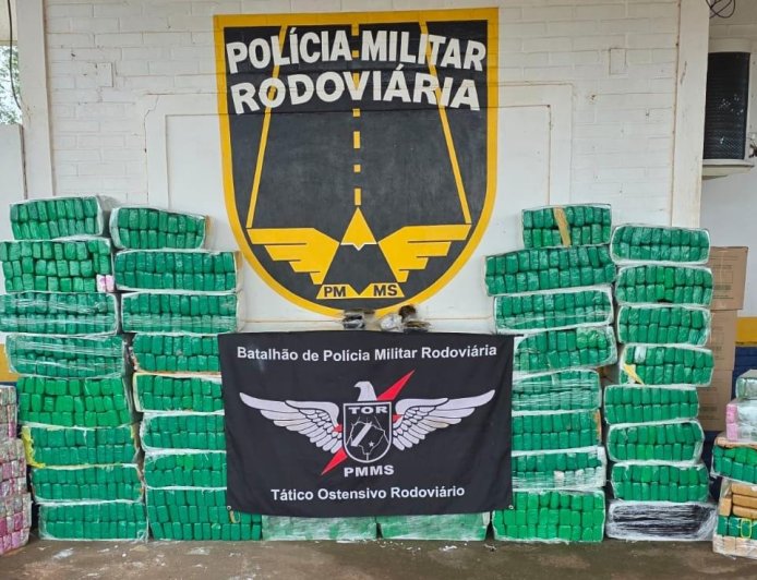 BPMRv apreende mais de uma tonelada de drogas e recupera veículo roubado na MS-164