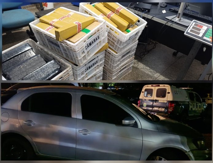 Ponta Porã: 4º BPM apreende mais de 220 quilos de maconha e recupera veículo roubado