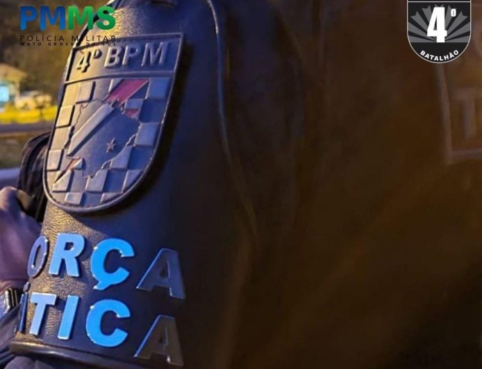 Força Tática do 4° BPM cumpre mandado de prisão durante patrulhamento em Ponta Porã
