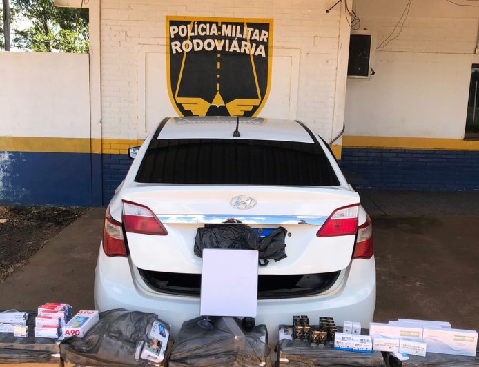 BPMRv apreende medicamentos e cigarros contrabandeados na MS-164