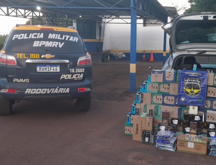 BPMRv apreende mercadorias de origem estrangeira na MS-240