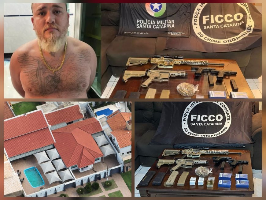 GG preso: FICCO/SC apreende fuzil e prende suspeito de homicídio na fronteira do Paraguai