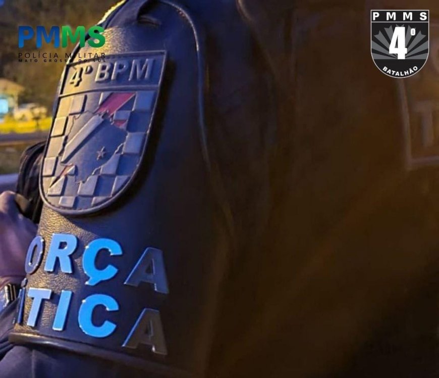 Força Tática do 4° BPM cumpre mandado de prisão durante patrulhamento em Ponta Porã