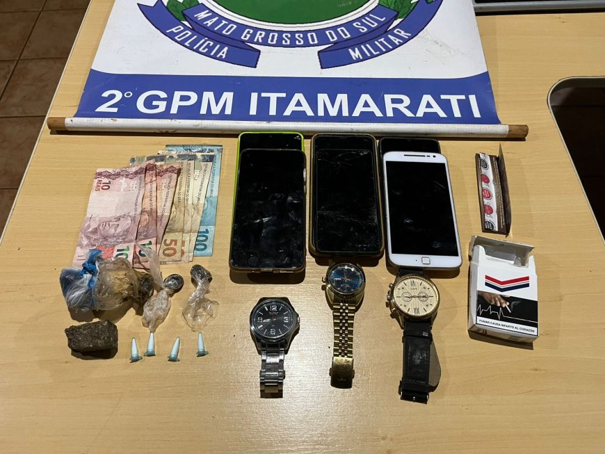 Polícia Militar de Nova Itamarati prende autor de tráfico de drogas; homem utilizava tornozeleira eletrônica