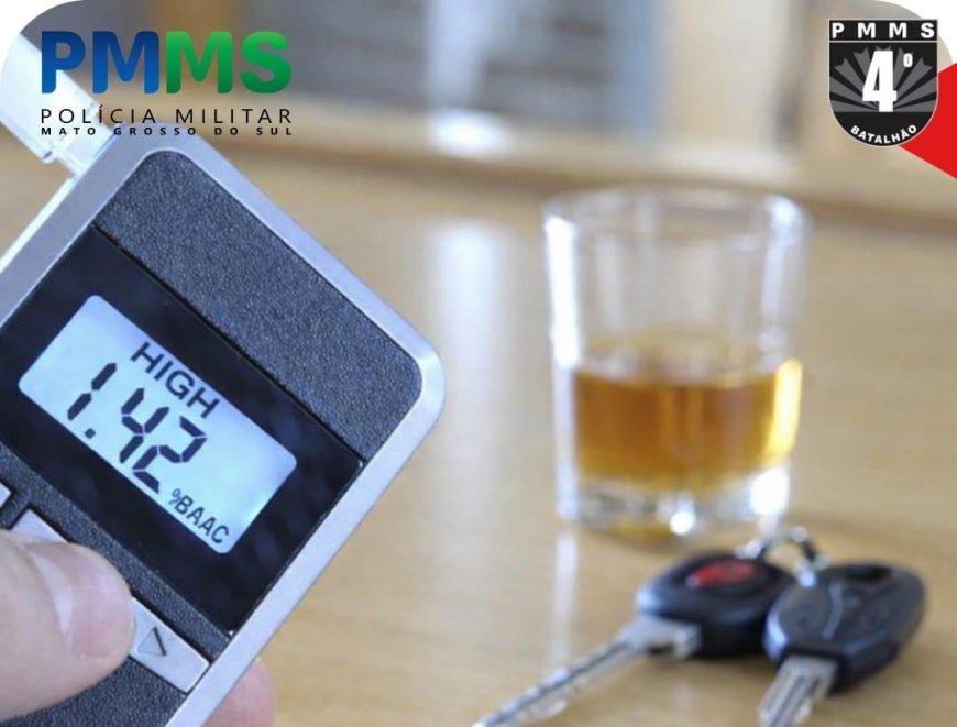 Ponta Porã: Motociclista é preso em após teste apontar teor alcoólico quatro vezes acima do limite legal enquanto transportava criança