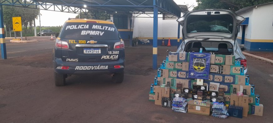 BPMRv apreende mercadorias de origem estrangeira na MS-240