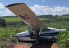 URGENTE: Avião com seis ocupantes faz pouso forçado em fazenda na fronteira de MS