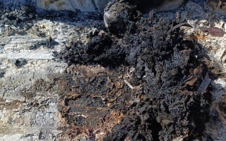 Urgente: Corpo carbonizado é encontrado dentro de caminhonete incendiada na fronteira