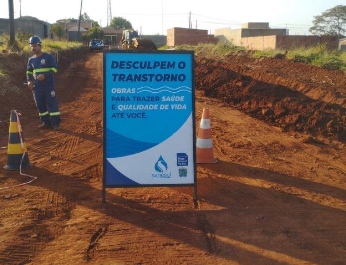 Pacote de investimentos da Sanesul leva obras de água e esgoto à região Sul-Fronteira