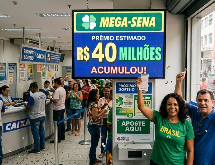 Loteria: Mega-Sena acumula e prêmio principal vai para R$ 40 milhões