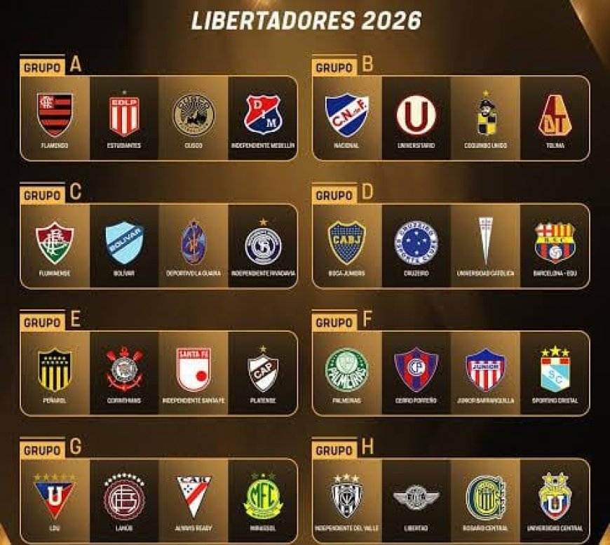 Futebol: Conmebol sorteia grupos da Copa Libertadores 2026