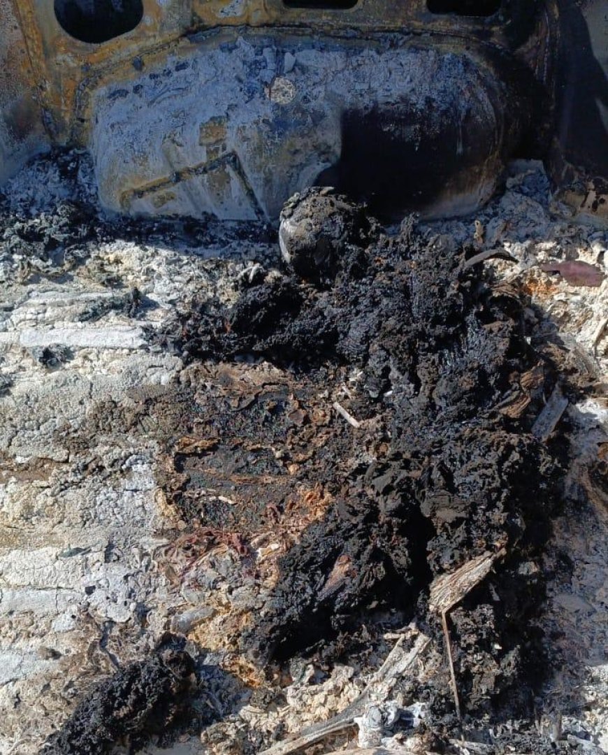 Urgente: Corpo carbonizado é encontrado dentro de caminhonete incendiada na fronteira