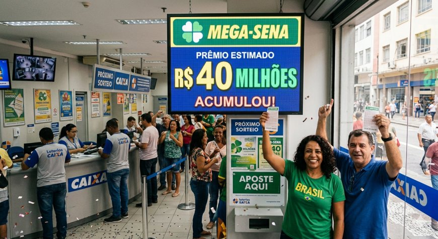Loteria: Mega-Sena acumula e prêmio principal vai para R$ 40 milhões