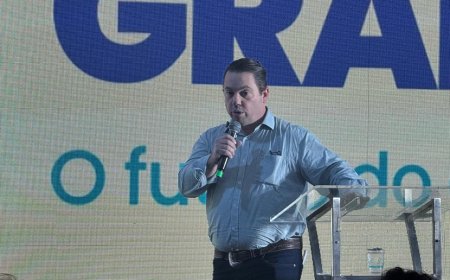 Rodolfo Nogueira recebe Flávio Bolsonaro na Expogrande e reforça importância da segurança jurídica no campo