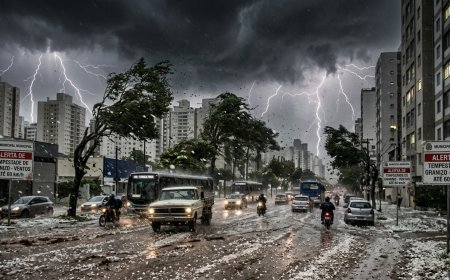 Temporal: Inmet emite alerta de tempestade de granizo e ventos de até 60 km/h em 16 cidades de MS