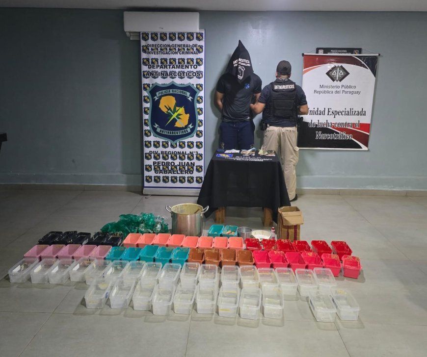 A serviço do tráfico: Brasileiro é preso suspeito de manter laboratório de drogas em Pedro Juan Caballero