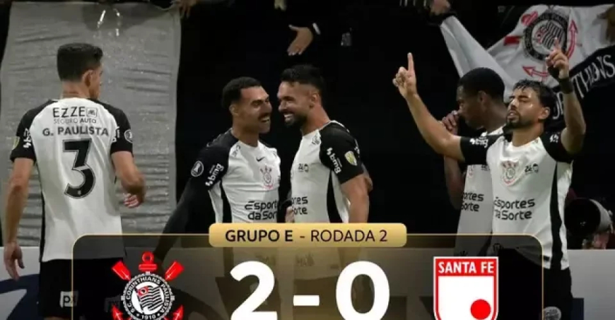 Timão: Corinthians decide na bola parada, vence Santa Fe e lidera grupo na Libertadores