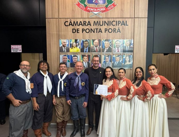Grupo Xiru do CTG Querência da Saudade recebe voto de congratulações da Câmara Municipal