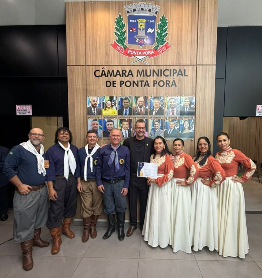 Grupo Xiru do CTG Querência da Saudade recebe voto de congratulações da Câmara Municipal