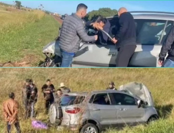 BR-463: Vítimas são identificadas após colisão frontal entre EcoSport e Zafira