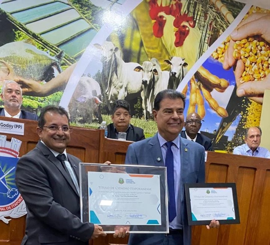 Senador Nelsinho Trad recebe Título de Cidadão Itaporanense