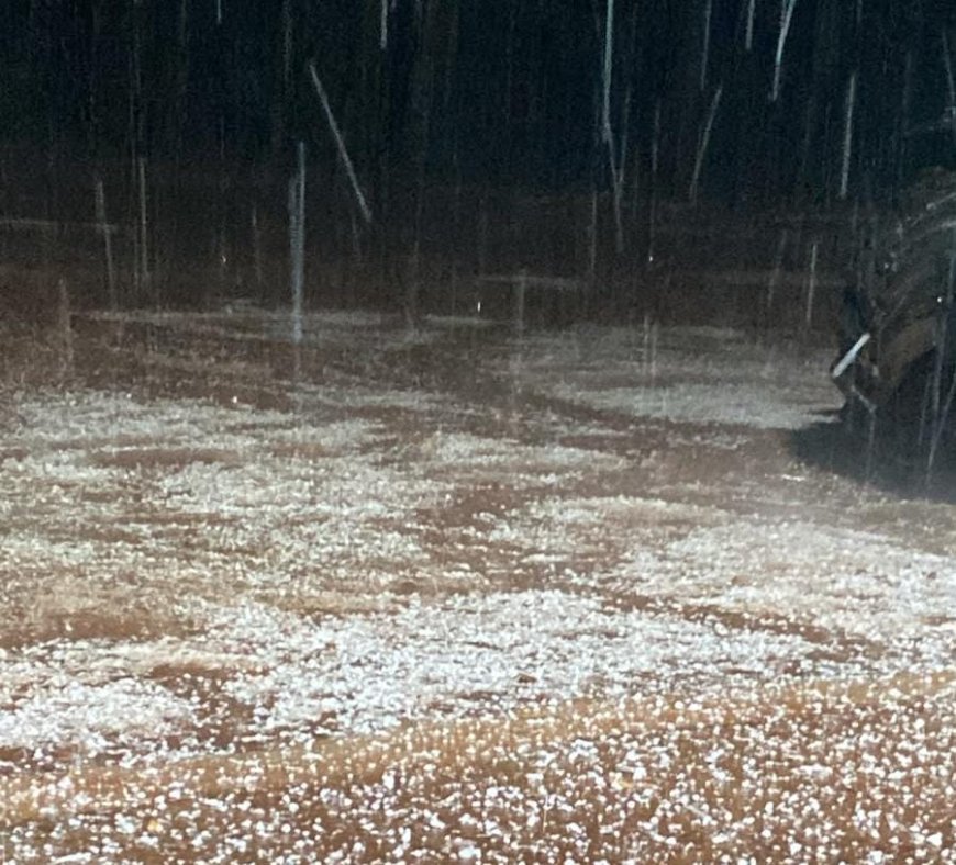 Chuva forte acompanhada de granizo atinge região entre Nova Itamarati e Itahum