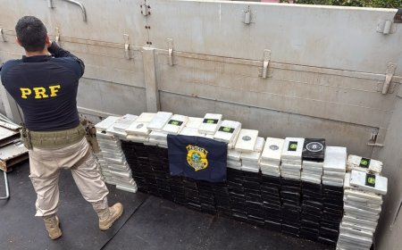 PRF apreende 420 quilos de cocaína e prende pai e filho em flagrante em Ponta Porã