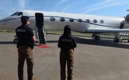 Avião de luxo de Daniel Vorcaro é apreendido no Paraguai