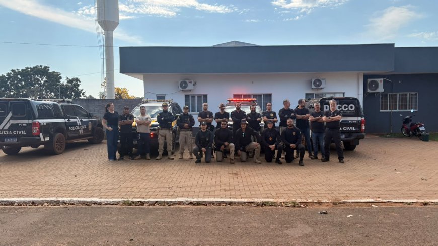 Brasilândia/MS: Forças de segurança apreendem cerca de 25 veículos e prendem 16 pessoas durante operação "Comboio" de repressão ao crime organizado e crimes transfronteiriços