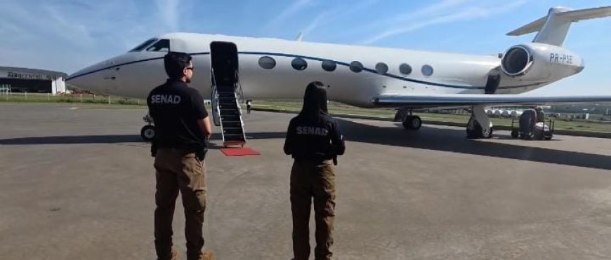 Avião de luxo de Daniel Vorcaro é apreendido no Paraguai