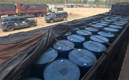 Corumbá: Fiscalização na fronteira apreende 15 toneladas de químico utilizado na fabricação de cocaína