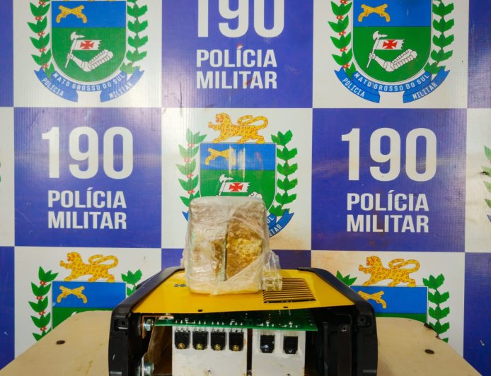 4º BPM apreende pasta base de cocaína escondida em máquina de solda em Ponta Porã