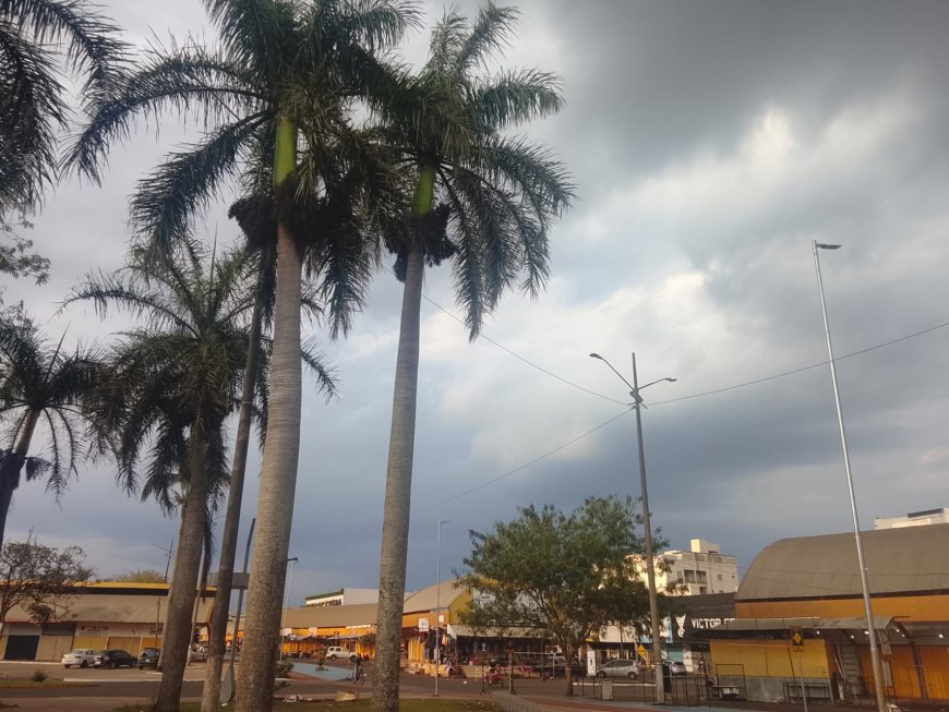 Possibilidade: Domingo será nublado e com risco de tempestade em MS