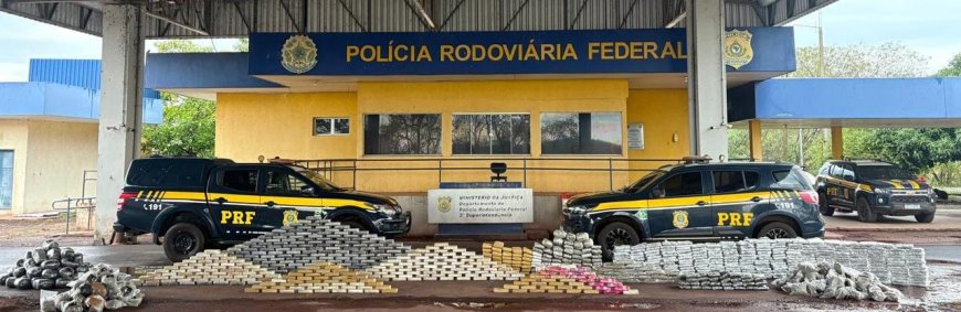 Miranda: PRF apreende quase 1 tonelada de drogas escondida em carga de minério em MS