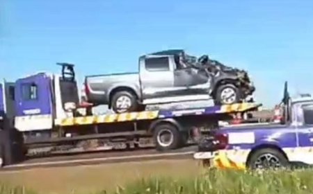 BR-163: Grave acidente entre caminhonete e carreta entre Eldorado e Itaquiraí