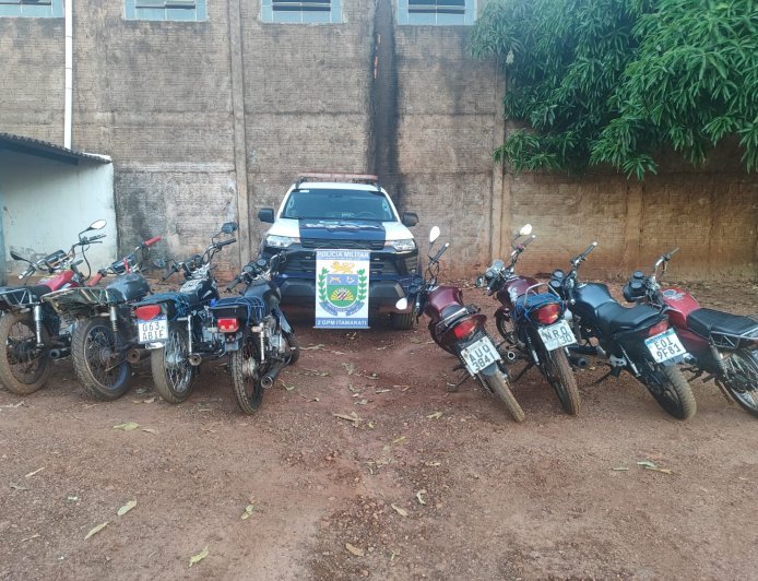 Polícia Militar de Nova Itamarati intensifica fiscalização e apreende motocicletas em desacordo com o CTB