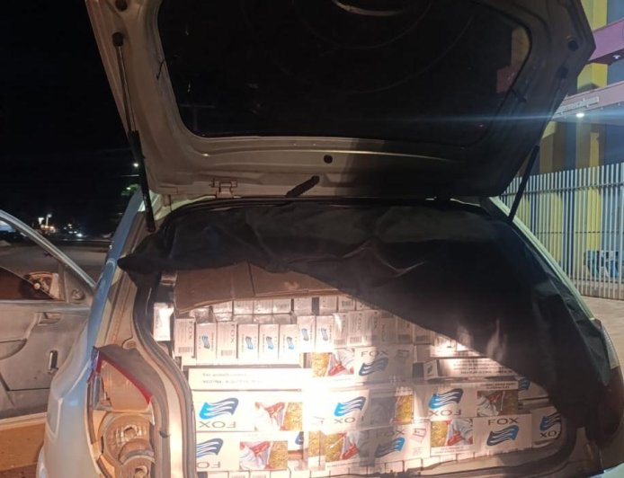 Polícia Militar apreende 700 pacotes de cigarros contrabandeados no Distrito de Nova Itamarati