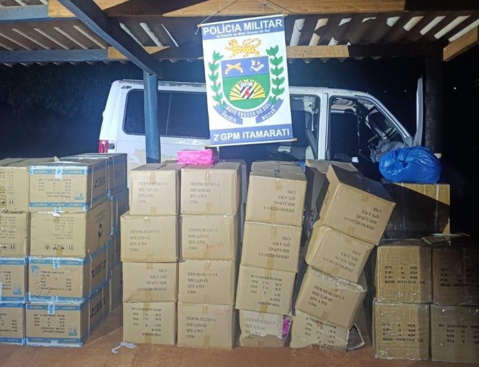 Nova Itamarati: Polícia Militar apreende mercadorias de origem estrangeira sem documentação fiscal