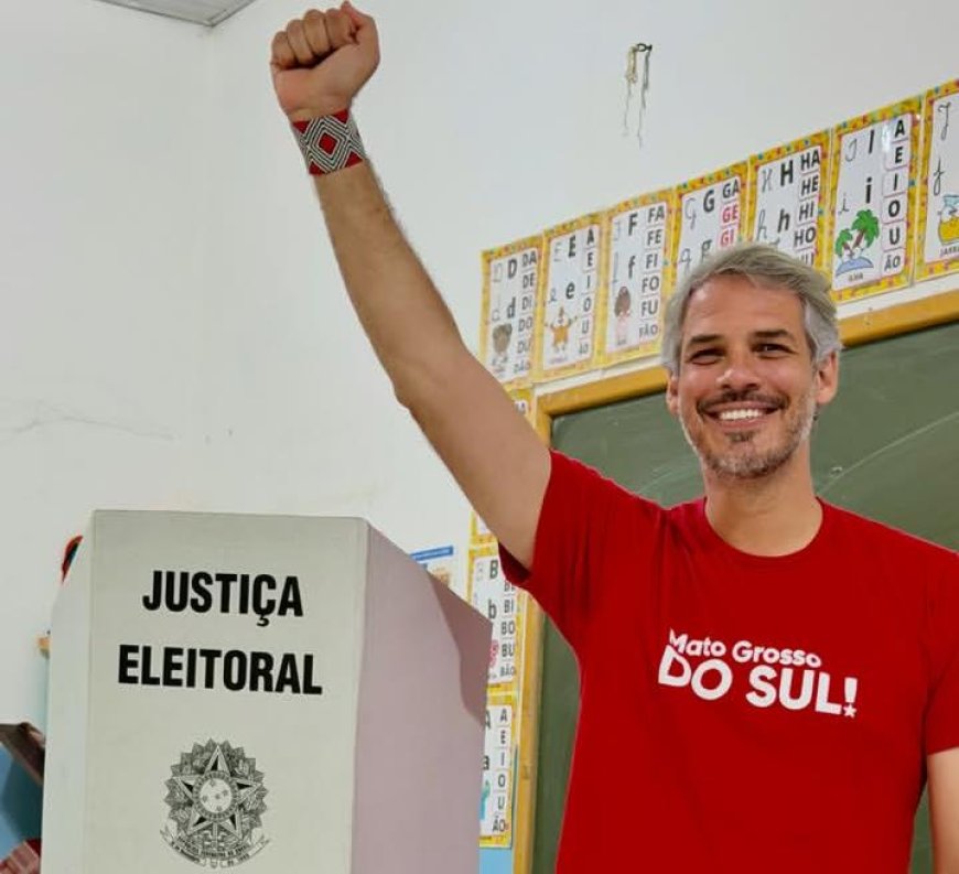 Tiago Botelho vota em Dourados e projeta expectativa de vitória para a ALEMS