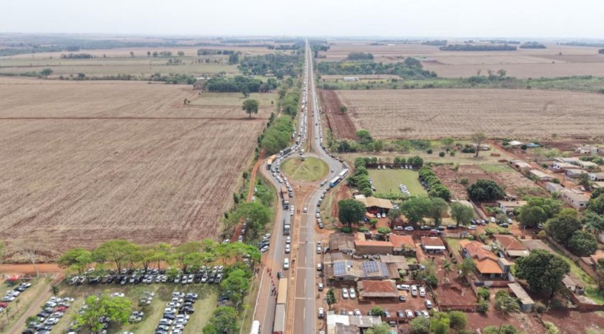 Peregrinos: Romaria reúne 20 mil fiéis e terá operação especial na BR-163 em Dourados