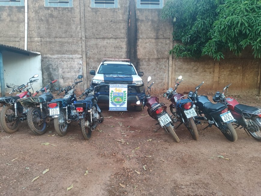 Polícia Militar de Nova Itamarati intensifica fiscalização e apreende motocicletas em desacordo com o CTB
