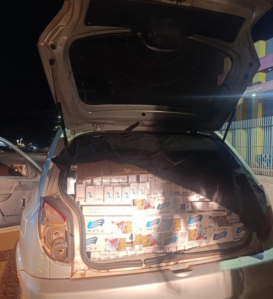 Polícia Militar apreende 700 pacotes de cigarros contrabandeados no Distrito de Nova Itamarati
